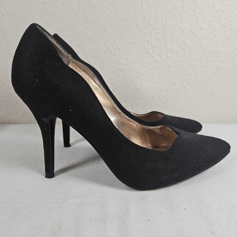 Jennifer Lopez Womens Black Fuego Pointed Toe Stiletto Heel Pumps Size 8 Med